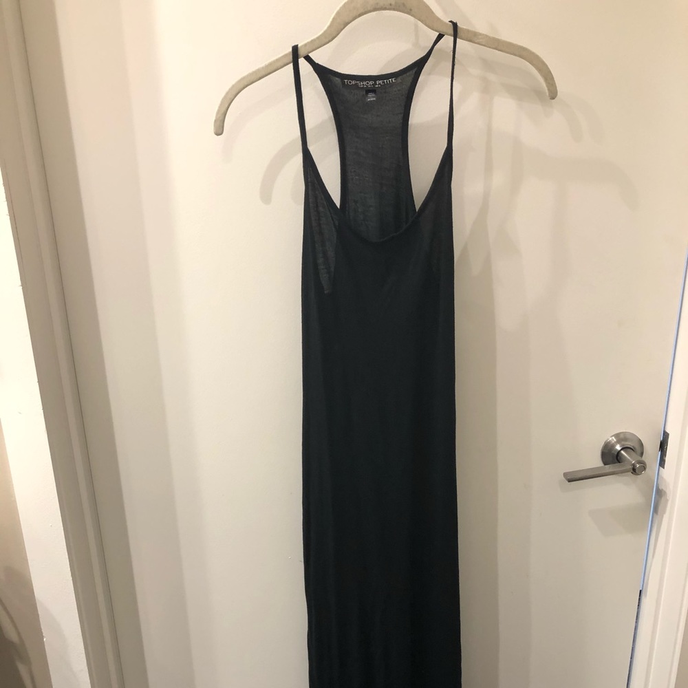 Topshop Petite Black Maxi Dress
